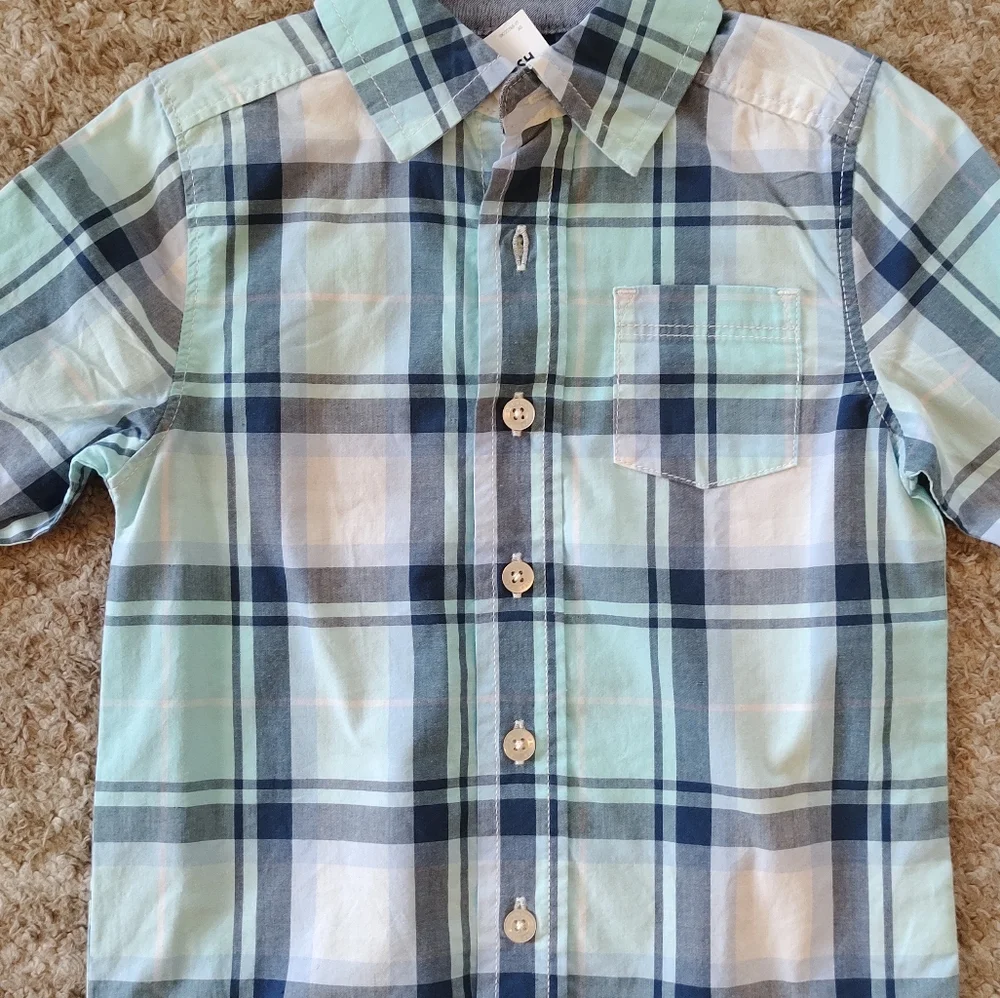 NWT Oshkosh Plaid Button Down